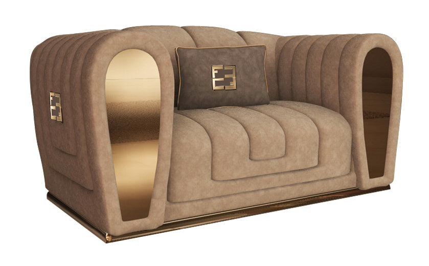 Suede armchair top