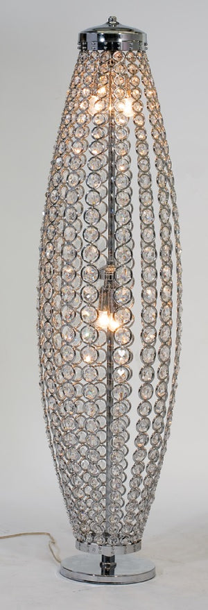 Luxury Silver Plated Swarovski Floor Lamp - Sidney I