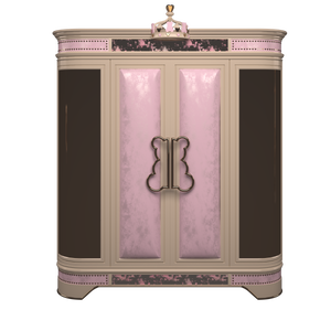 High End Luxury Rose Lacquered Wardrobe - Magical
