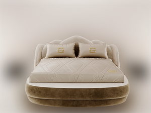 Luxury  Upholstered Flower Modern Bed - Lotus