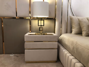 Soft Velvelt Luxury Bedside Table - Signature