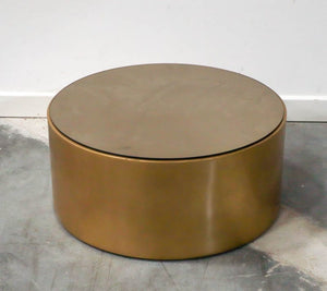 Italian Contemporary Designer Mirrored Circular Side Table
