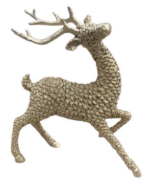 Deer ornament for Christmas themes in Silver