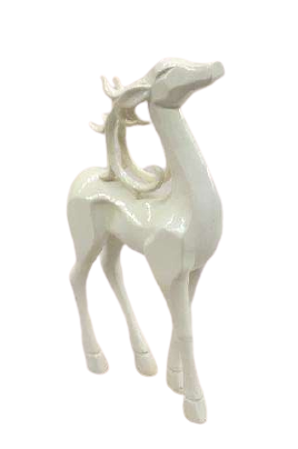 Deer ornament for Christmas themes in White